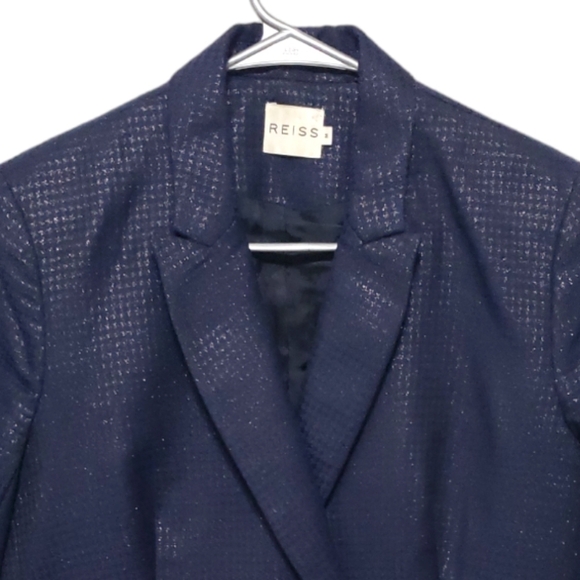 Reiss Women's Blazer, Color Navy Blue, Size M - Picture 4 of 17